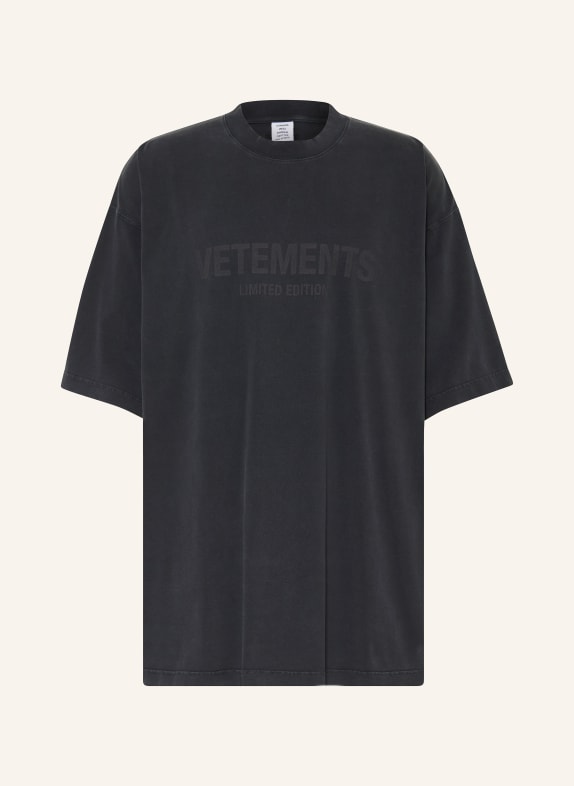 VETEMENTS Oversized-Shirt SCHWARZ