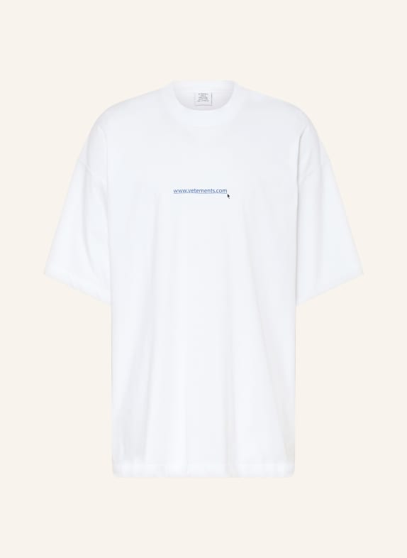 VETEMENTS Oversized shirt WHITE/ BLUE