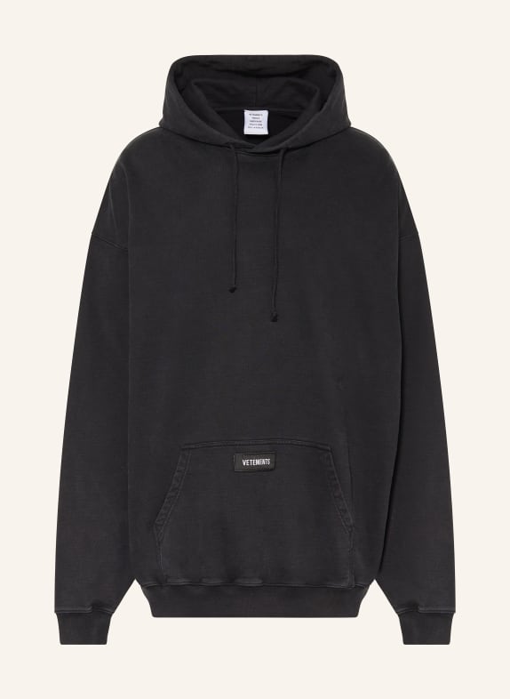 VETEMENTS Oversized hoodie BLACK