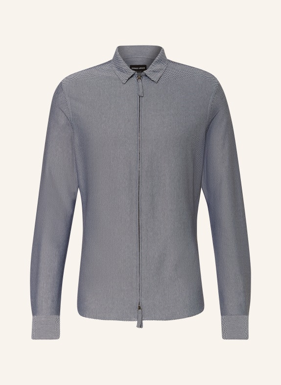 GIORGIO ARMANI Overshirt SCHWARZ/ HELLGRAU