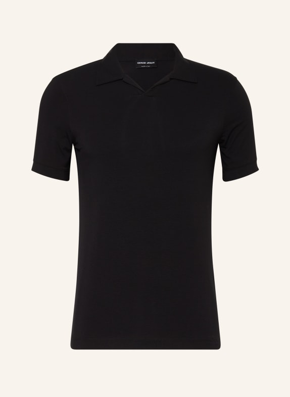 GIORGIO ARMANI Jersey-Poloshirt SCHWARZ