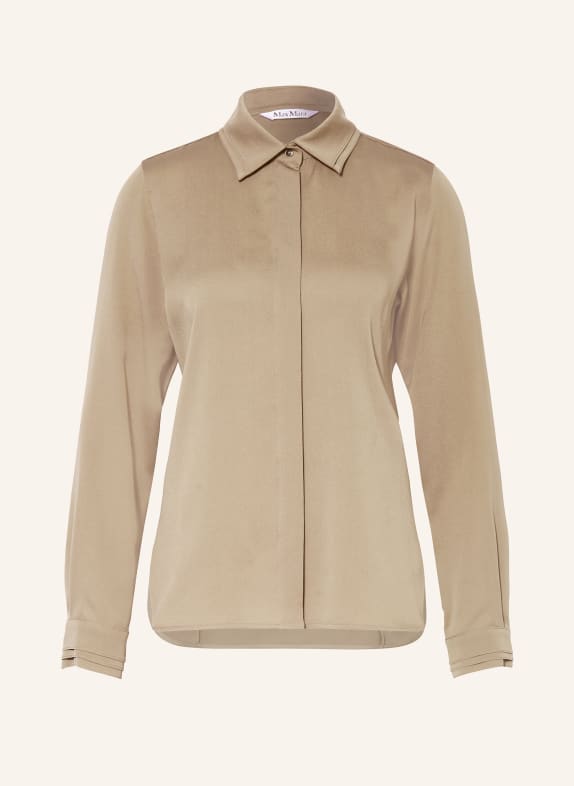 Max Mara Hemdbluse NOREL aus Seide TAUPE