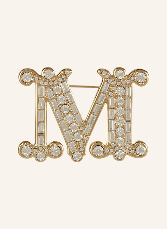 Max Mara Brooch BATH2 GOLD/ WHITE