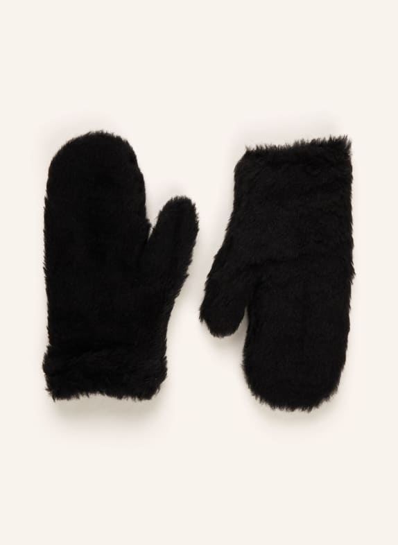 Max Mara Teddy mittens OMBRATO with alpaca BLACK