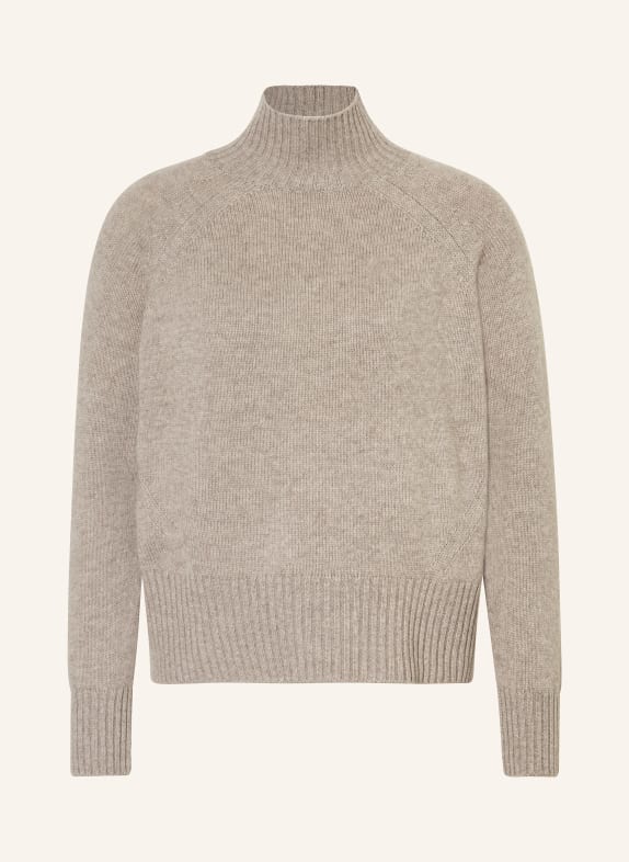 ALLUDE Sweater with cashmere LIGHT BROWN