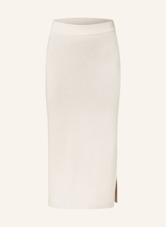 ALLUDE Knit skirt with cashmere BEIGE