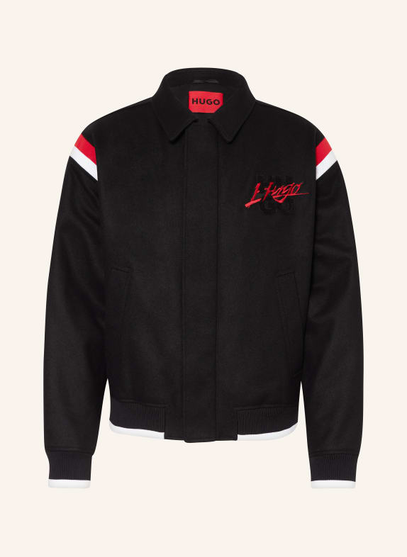 HUGO College-Jacke BENNET SCHWARZ/ ROT/ WEISS