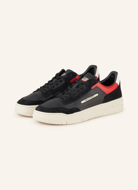 POLO SPORT Sneakersy ČERNÁ/ ČERVENÁ