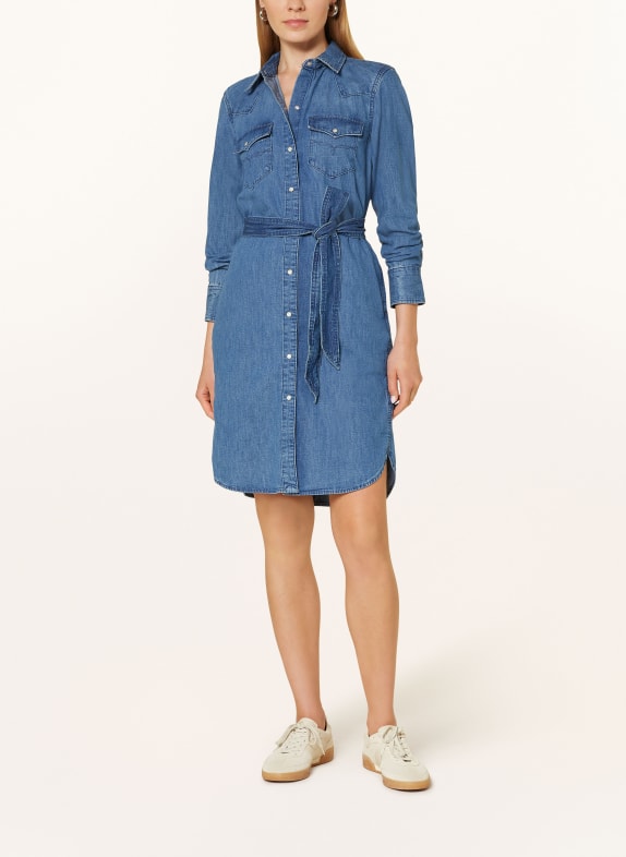 LAUREN RALPH LAUREN Shirt dress in denim look BLUE