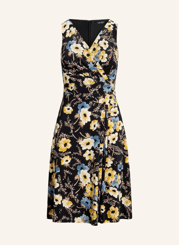 LAUREN RALPH LAUREN Dress BLACK/ DARK YELLOW/ LIGHT BLUE