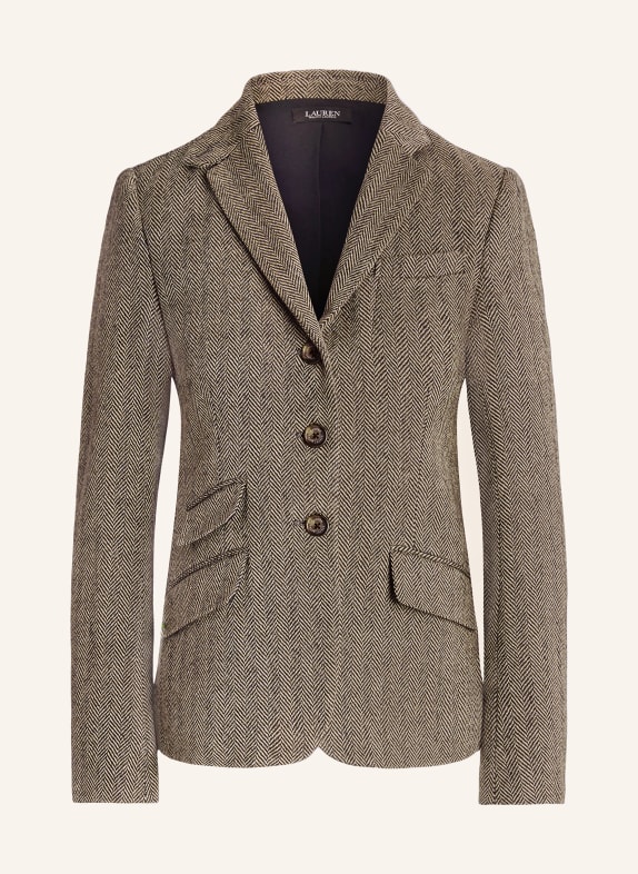 LAUREN RALPH LAUREN Tweed-Blazer SCHWARZ/ CREME