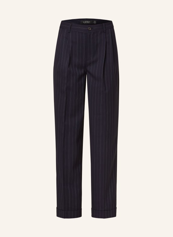 LAUREN RALPH LAUREN Wide leg trousers DARK BLUE/ CREAM