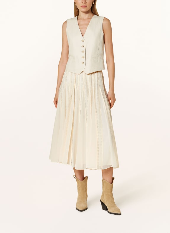 LAUREN RALPH LAUREN Rock in een mix van materialen CRÈME