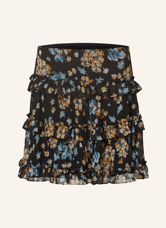 LAUREN RALPH LAUREN Skirt with ruffles BLACK/ TEAL/ DARK ORANGE