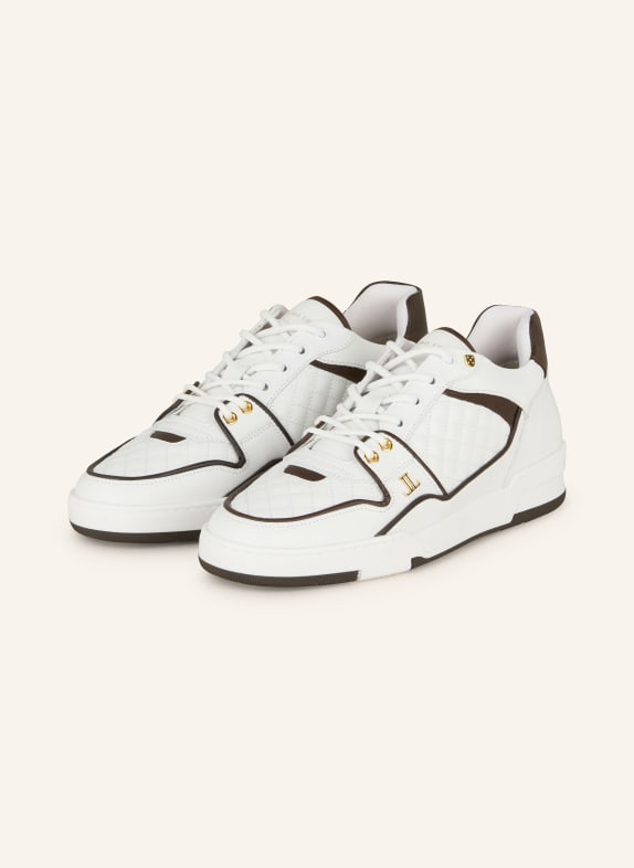 LEANDRO LOPES Sneakers JORDY WHITE/ DARK BROWN
