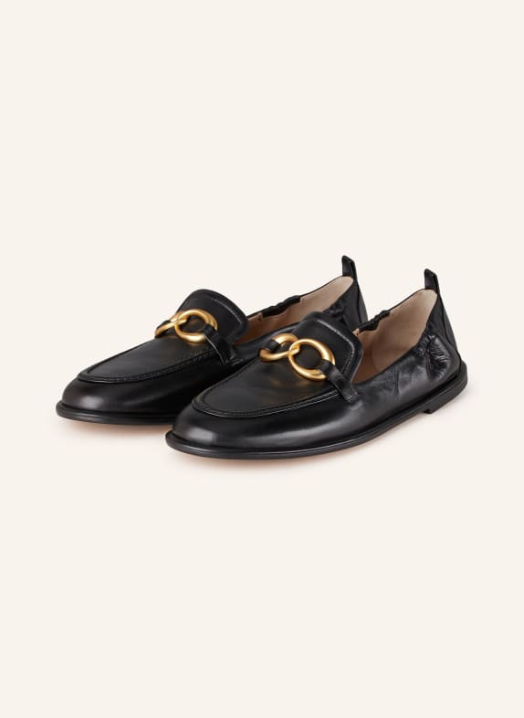 POMME D'OR Loafersy MIA CZARNY