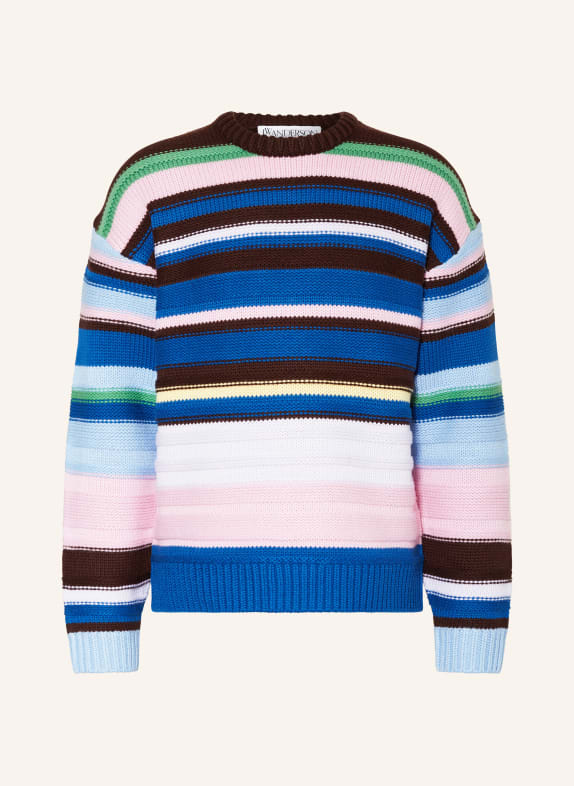 JW ANDERSON Pullover DUNKELBRAUN/ ROSA/ GRÜN