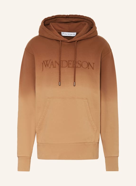 JW ANDERSON Mikina s kapucí HNĚDÁ