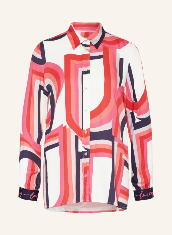 Emily VAN DEN BERGH Hemdbluse DUNKELBLAU/ ROT/ PINK