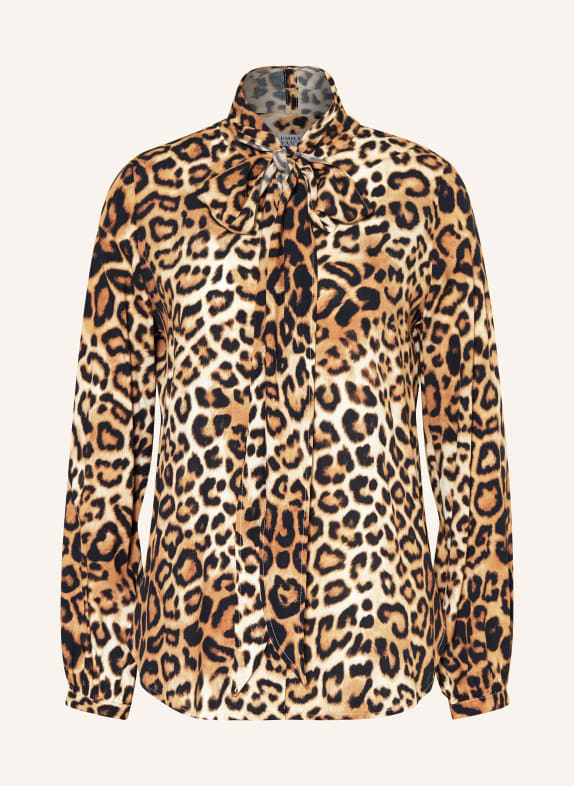 Emily VAN DEN BERGH Bluse mit abnehmbarer Schluppe BEIGE/ HELLBRAUN/ SCHWARZ