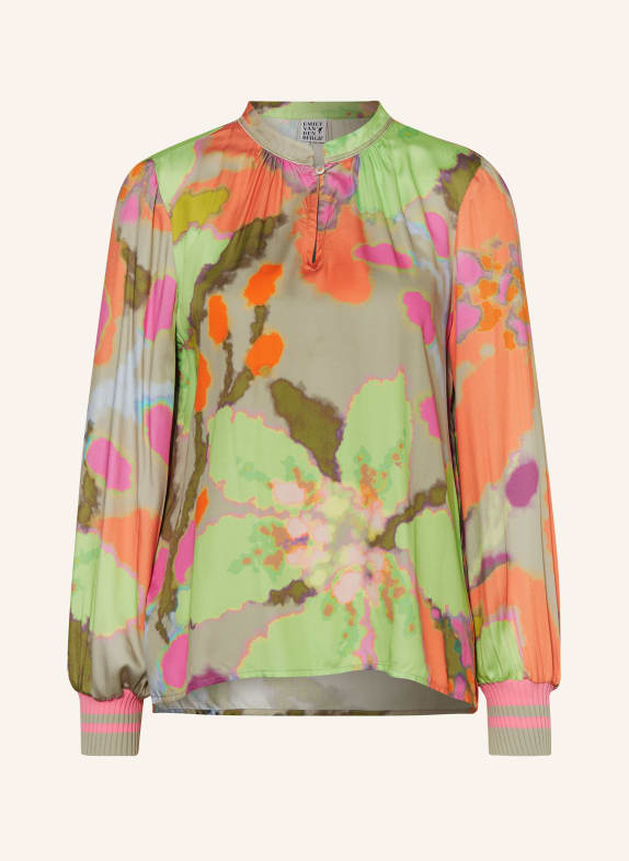 Emily VAN DEN BERGH Shirt blouse NEON GREEN/ ORANGE/ TAUPE