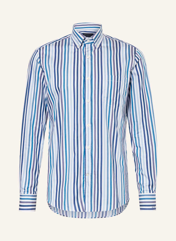 PAUL & SHARK Shirt regular fit DARK BLUE/ LIGHT BLUE/ WHITE