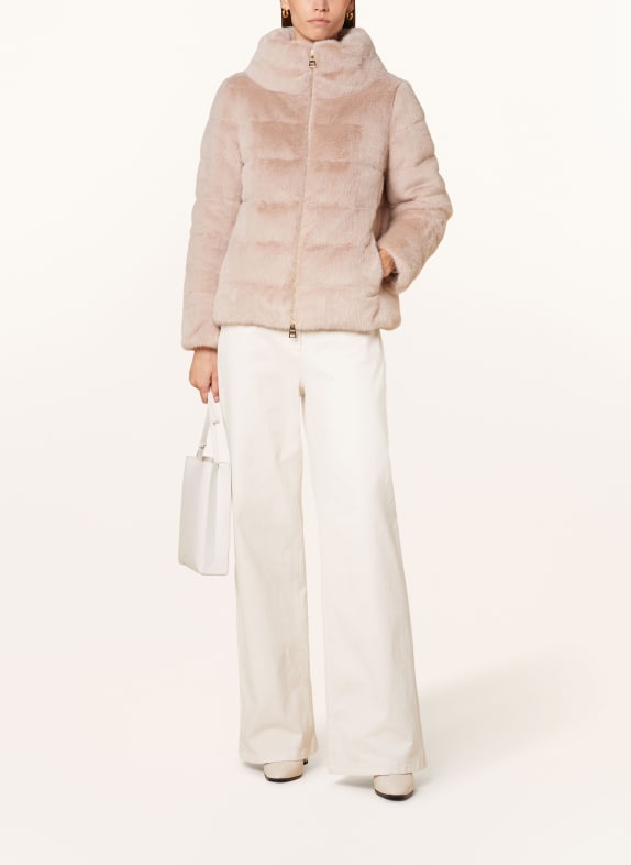 HERNO Daunenjacke aus Kunstfell BEIGE