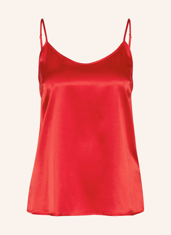 darling harbour Pajama top in silk RED