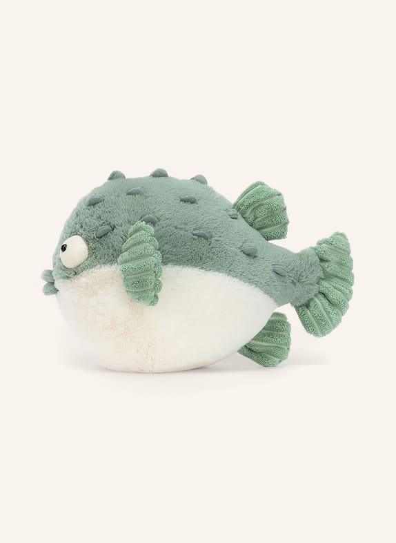 Jellycat Kugelfisch-Kuscheltier PACEY PUFFERFISH BLAUGRAU/ CREME