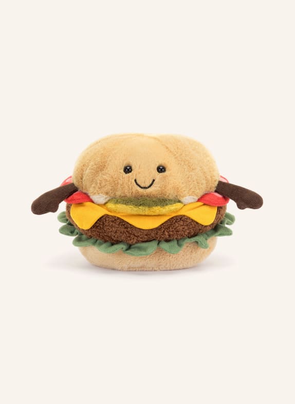 Jellycat Zabawka pluszowa AMUSEABLES BURGER BEŻOWY/ BRĄZOWY/ ŻÓŁTY