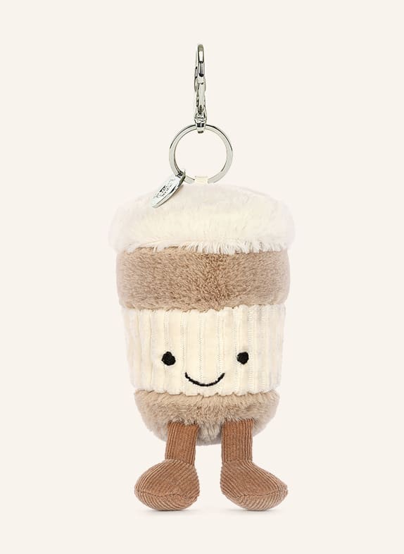 Jellycat Brelok i zawieszka do torby AMUSEABLES COFFEE-TO-GO BEŻOWY/ ECRU