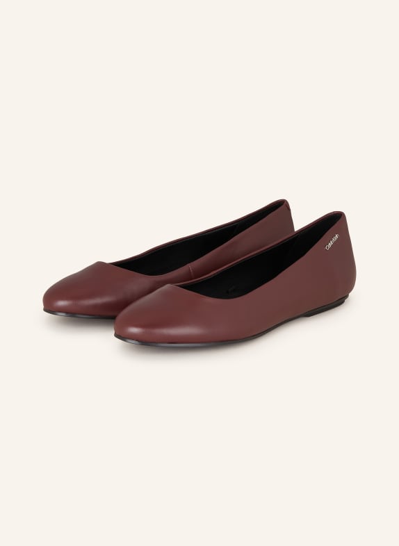 Calvin Klein Ballerinas DUNKELROT