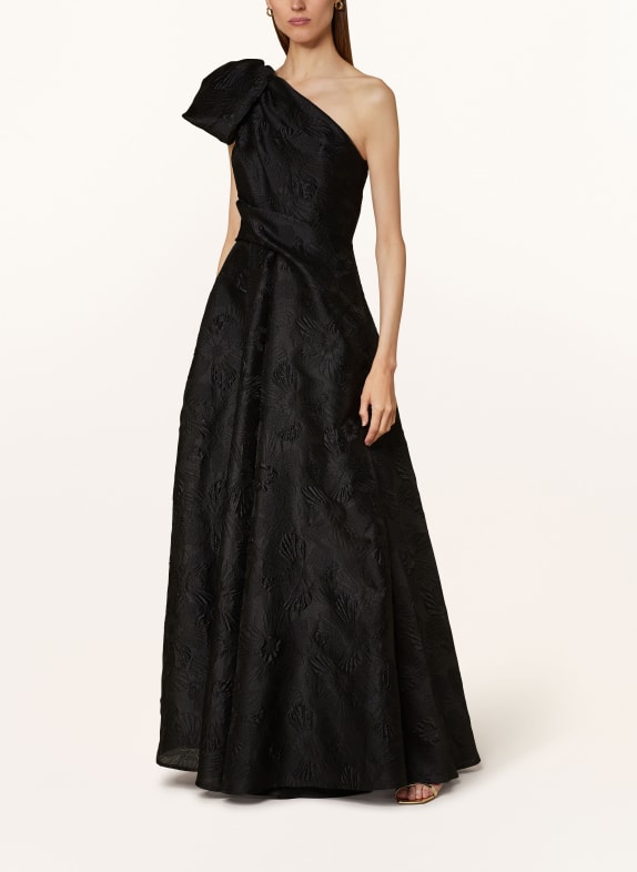 TALBOT RUNHOF One-Shoulder-Kleid SCHWARZ