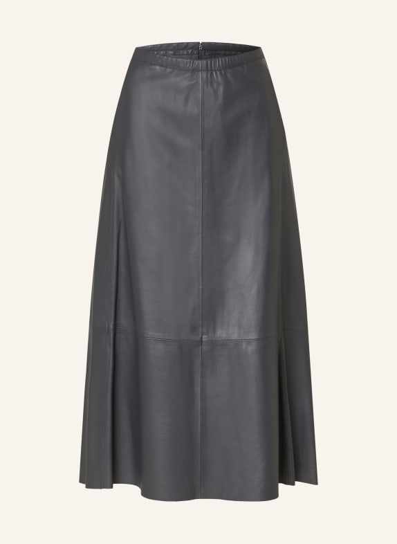 VINCE Leather skirt BLUE GRAY