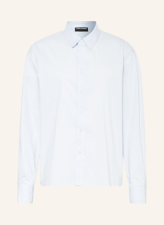 PEGADOR Shirt RATON oversized fit LIGHT BLUE/ WHITE