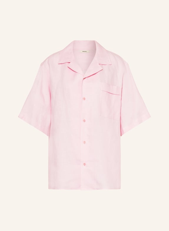 PANGAIA Shirt blouse made of linen PINK