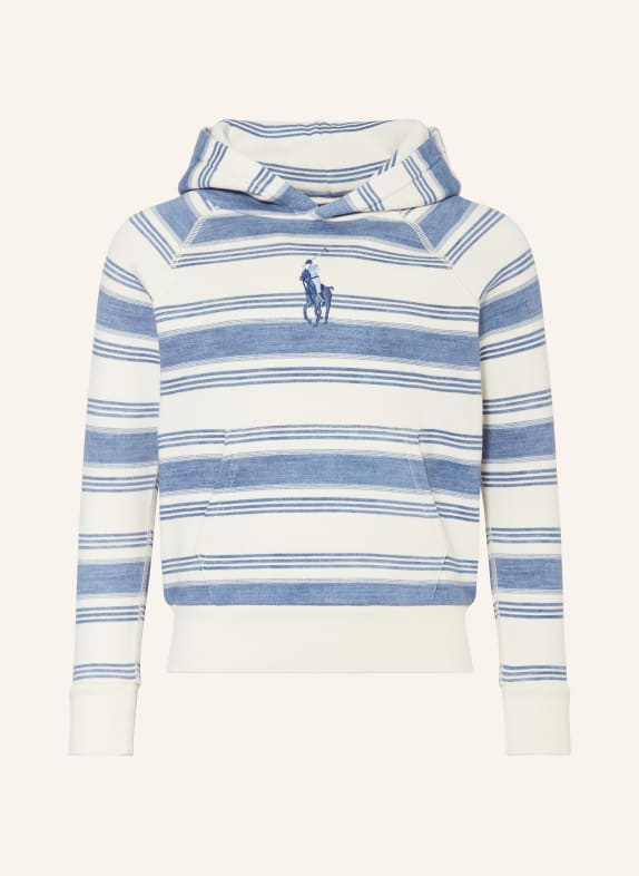 POLO RALPH LAUREN Mikina s kapucí BÍLÁ/ MODRÁ