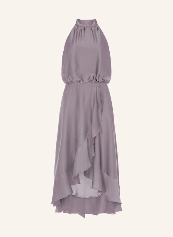 SWING Cocktailkleid aus Satin mit Volants GRAU