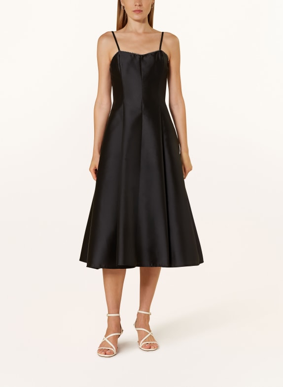 SWING Cocktail dress with decorative gems BLACK