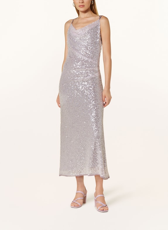 SWING Evening dress with sequins LIGHT PURPLE