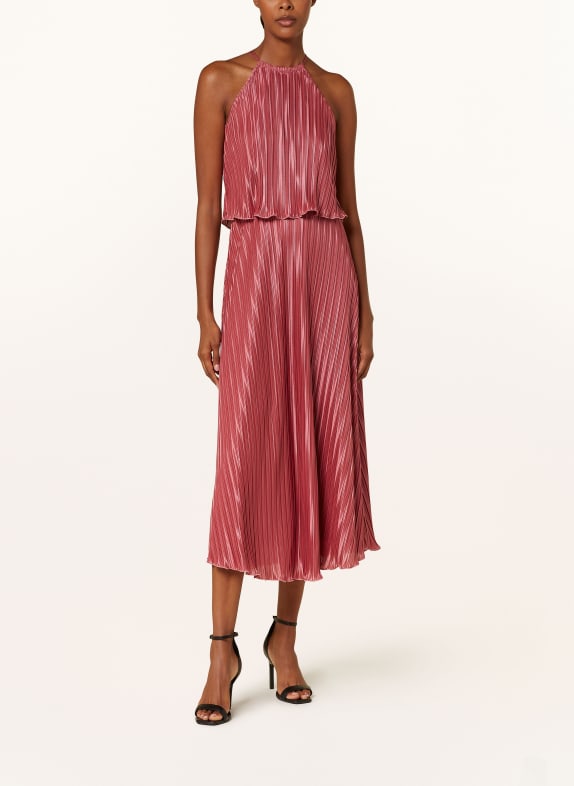 SWING Pleated dress LIGHT RED