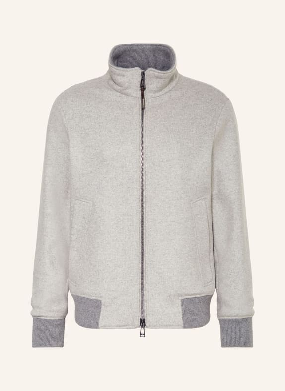 windsor. Cashmere bomber jacket CASA LIGHT GRAY