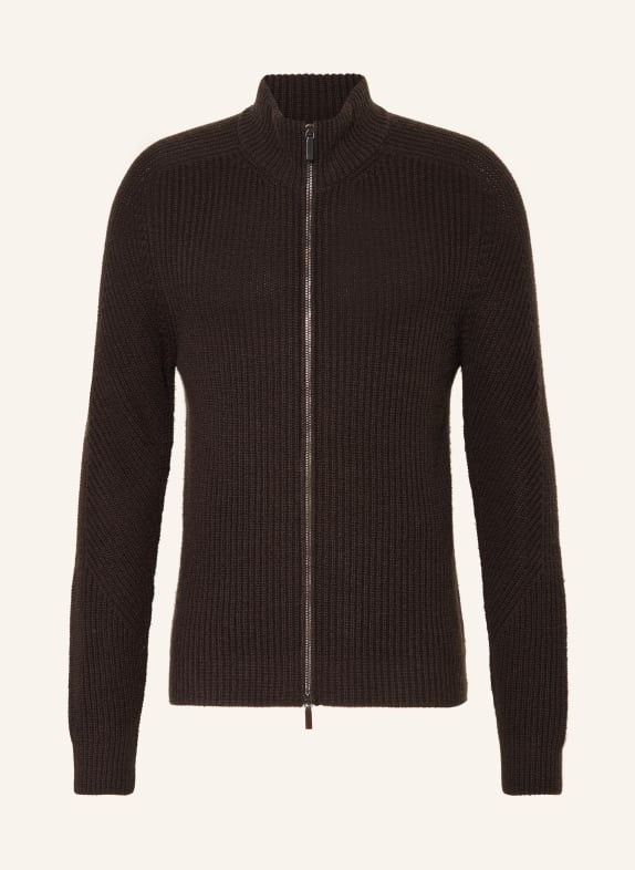 IRIS von ARNIM Strickjacke CAMBRIDGE aus Cashmere DUNKELBRAUN