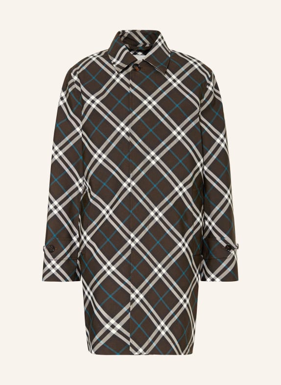 BURBERRY Coat BLACK/ WHITE/ TURQUOISE