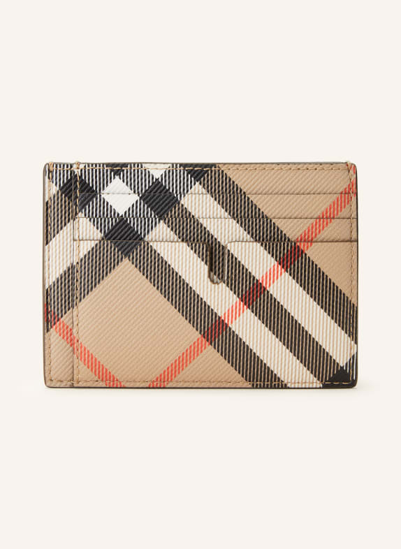 BURBERRY Card case BEIGE/ BLACK/ RED