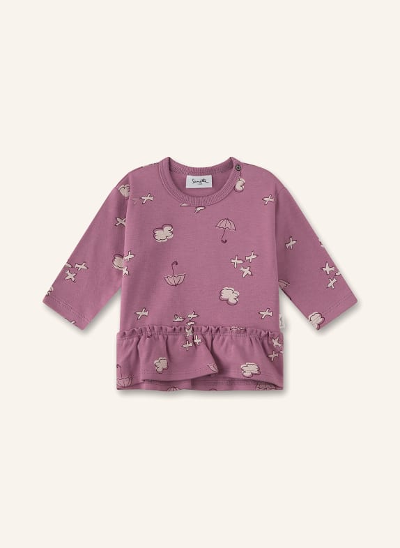 Sanetta PURE Sweatshirt mit Rüschen ALTROSA