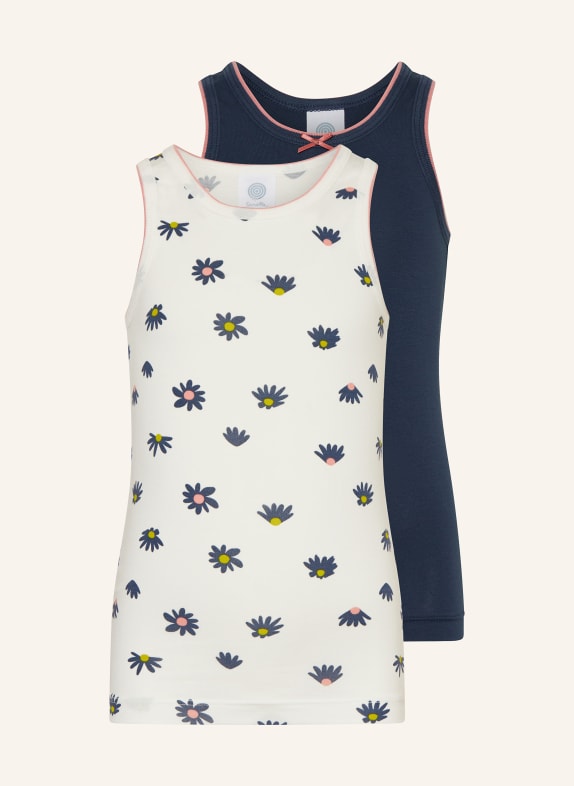 Sanetta 2er-Pack Tops WEISS/ DUNKELBLAU