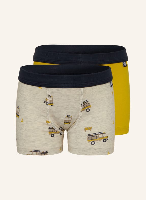 Sanetta 2er-Pack Boxershorts DUNKELGELB/ CREME