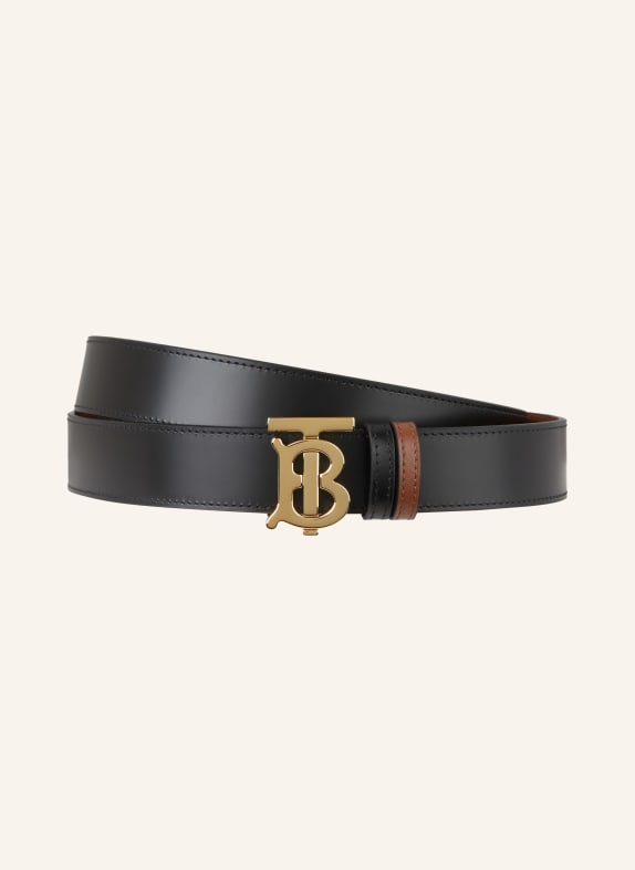 BURBERRY Leather belt BLACK/ BROWN