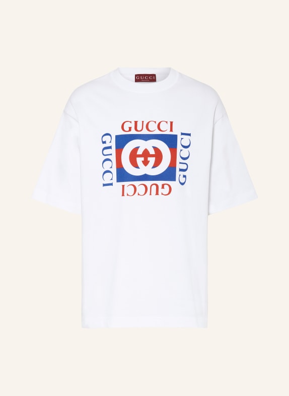 GUCCI T-Shirt WEISS/ BLAU/ ROT